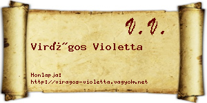 Virágos Violetta névjegykártya